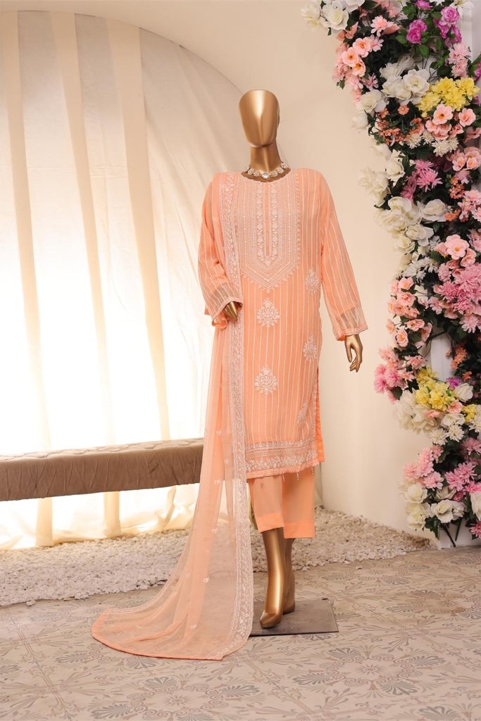Shabnam VOL-3 Stitched Luxury Formal Embroidered Chiffon With Fancy Embroidered Chiffon Dupatta SHB-001