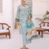 3D Daman Kari Vol 2 Unstitched Digital Printed Lawn With Embroidered Hemline With Digital Printed Voil Duppata DAM-017
