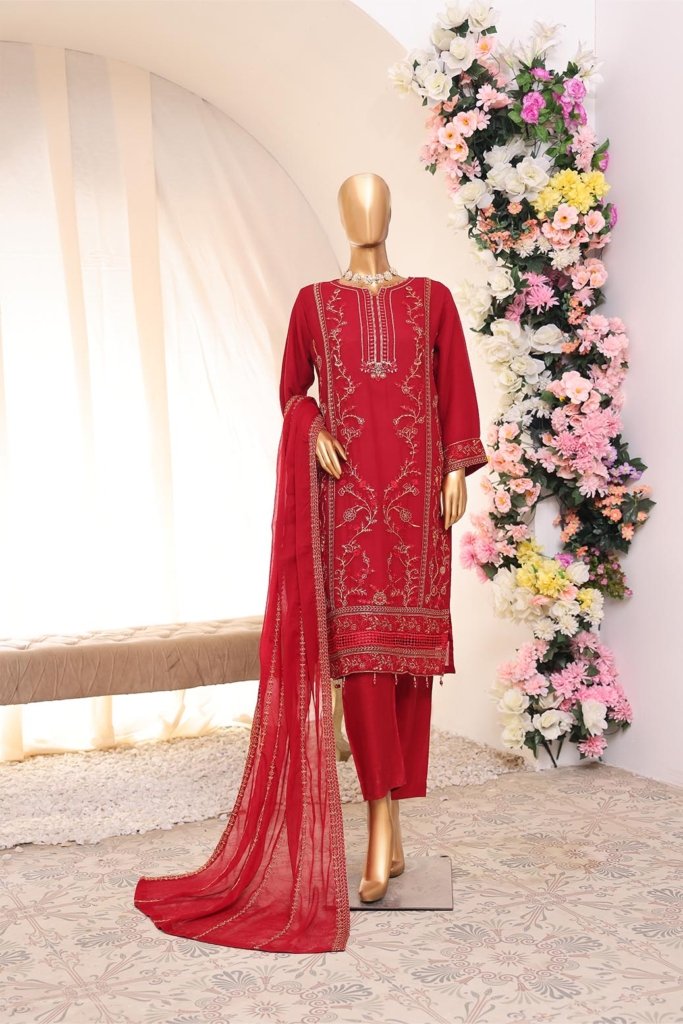 Shabnam VOL-3 Stitched Luxury Formal Embroidered Chiffon With Fancy Embroidered Chiffon Dupatta SHB-002