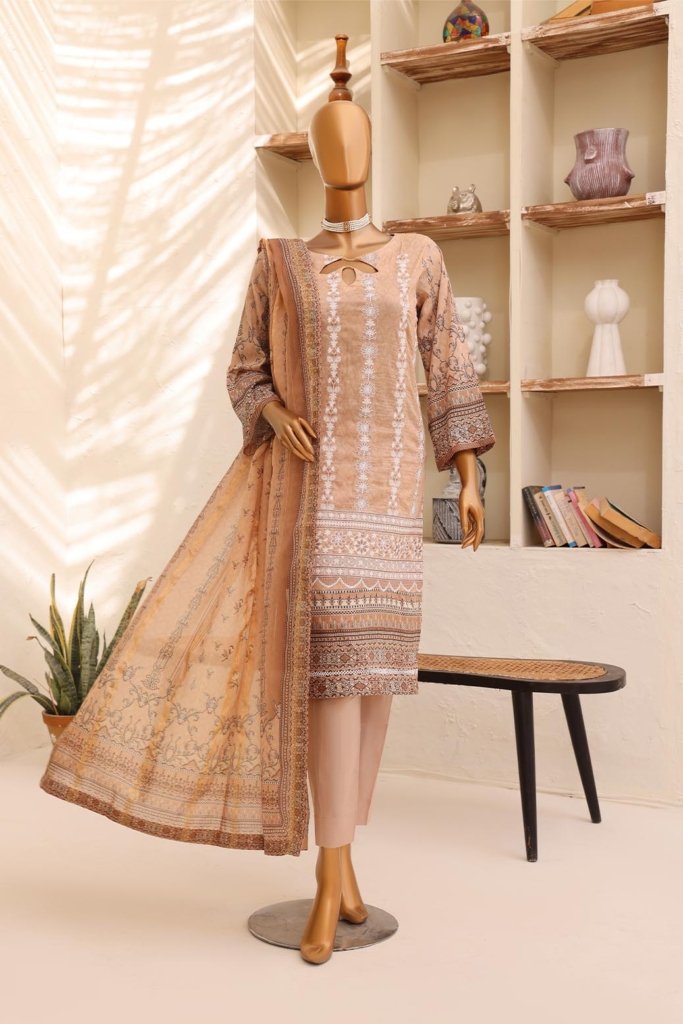Ever Green Unstitched Digital Printed Lawn With Embroidered Shirt With Digital Printed Diamond Duppata EVR-004