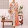 3D Daman Kari Vol 2 Unstitched Digital Printed Lawn With Embroidered Hemline With Digital Printed Voil Duppata DAM-018