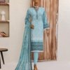 Ever Green Unstitched Digital Printed Lawn With Embroidered Shirt With Digital Printed Diamond Duppata EVR-007