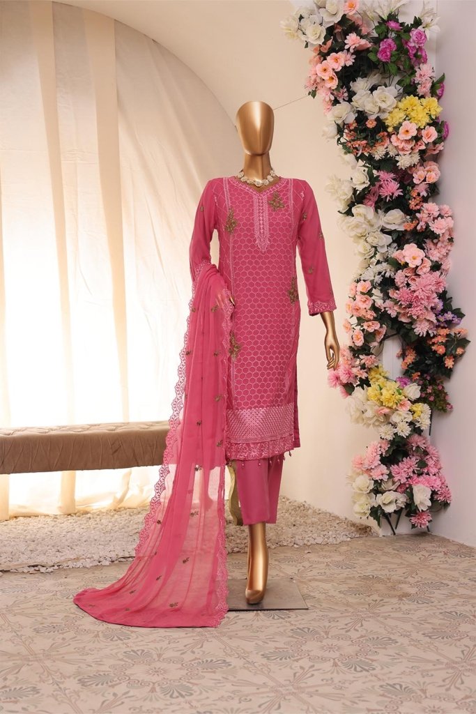 Shabnam VOL-3 Stitched Luxury Formal Embroidered Chiffon With Fancy Embroidered Chiffon Dupatta SHB-004