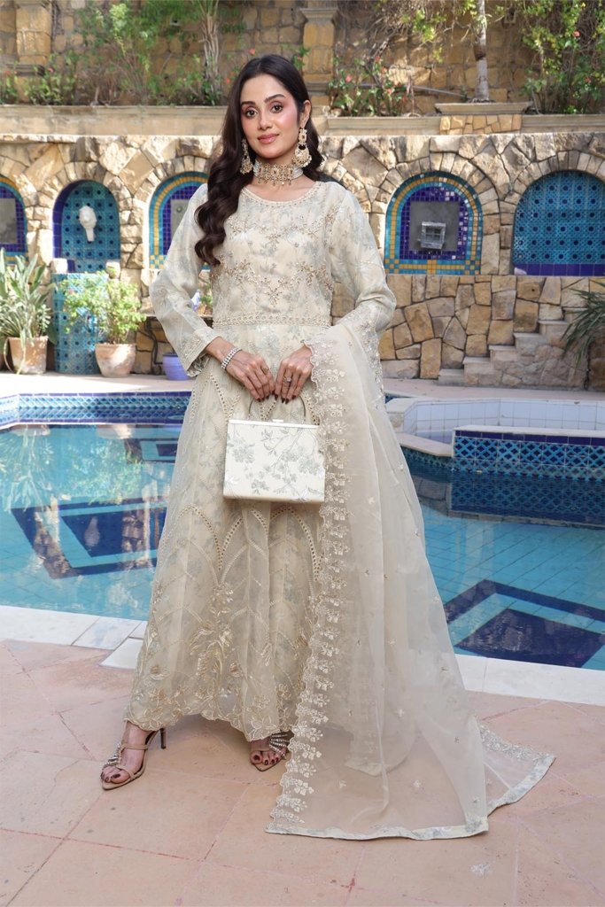 Ballerina Vol-2 Semi Stitched Luxuary Collection & Printed Silk Innar With ADDA TAKAI Hand Embellishment COMPLIMENTARY CLUTCH BAL-005