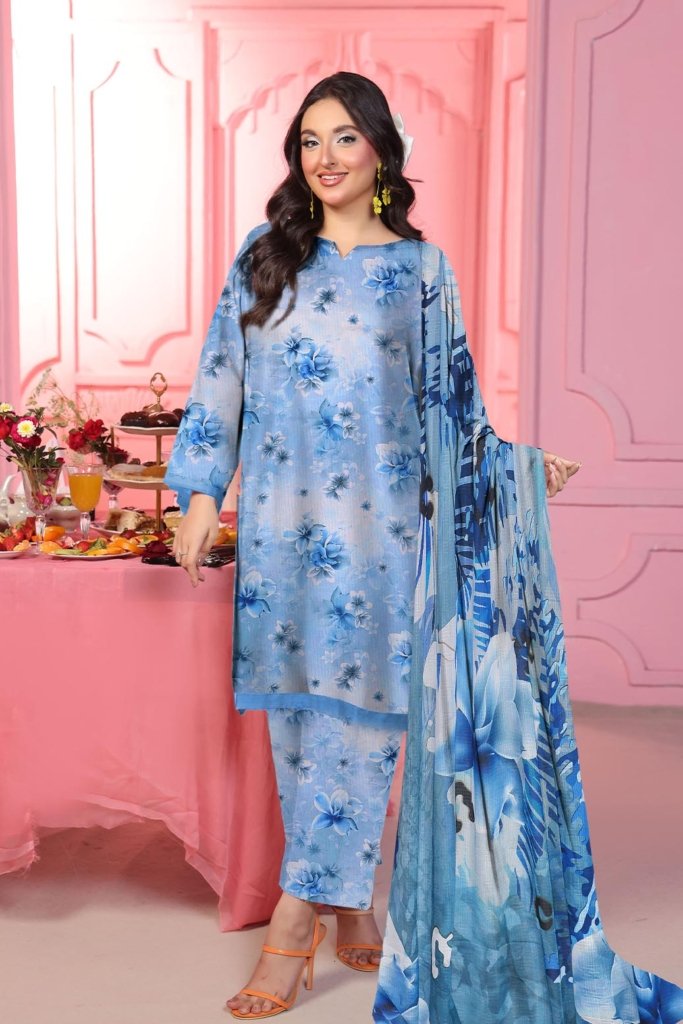Dr Print Vol 9 Unstitched Digital Printed Doriya Lawn With Digital Printed Voil Duppata DPR-032