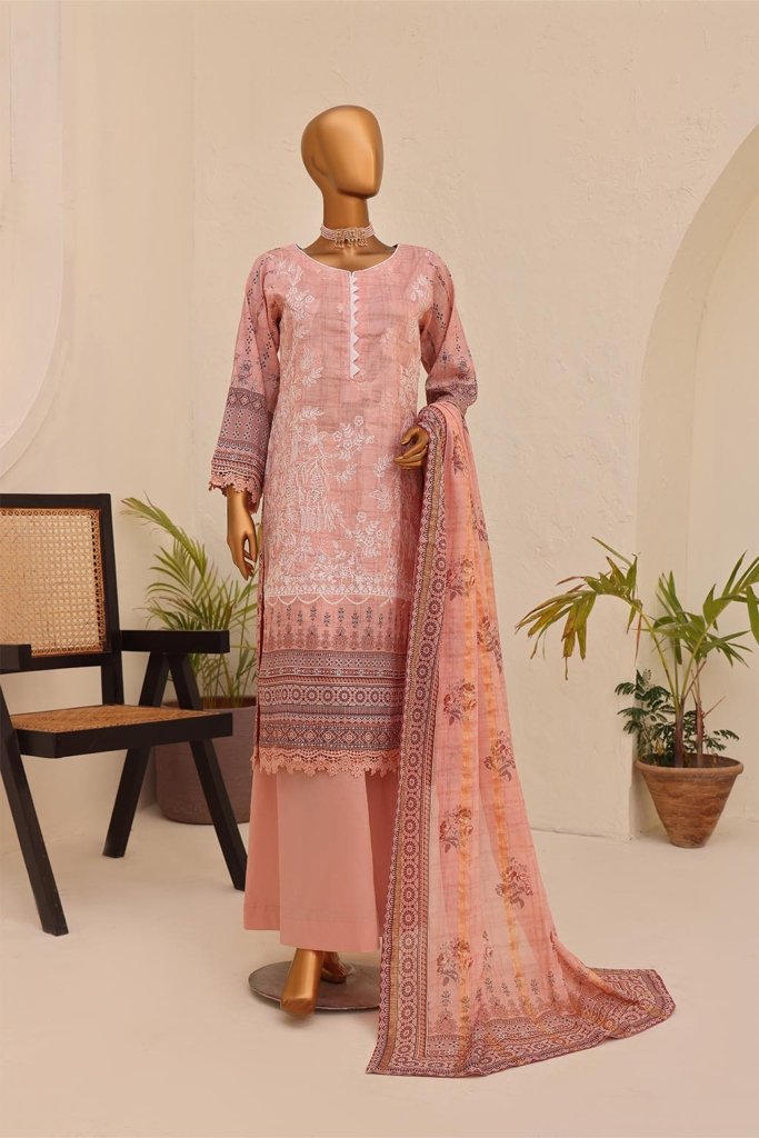 Ever Green Unstitched Digital Printed Lawn With Embroidered Shirt With Digital Printed Diamond Duppata EVR-001
