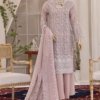 Pearl White Vol-2 Unstitched Digital Printed Lawn With Embroidered Front & 2 Side Scalloped Printed Voil Duppata PEA-018