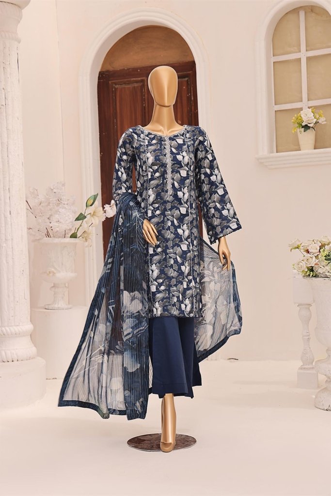 Dr Print Vol 11 Unstitched Digital Printed Broshia Lawn With Digital Printed Bamber Chiffon Duppata DPR-045