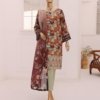 3D Daman Kari Vol 2 Unstitched Digital Printed Lawn With Embroidered Hemline With Digital Printed Voil Duppata DAM-014