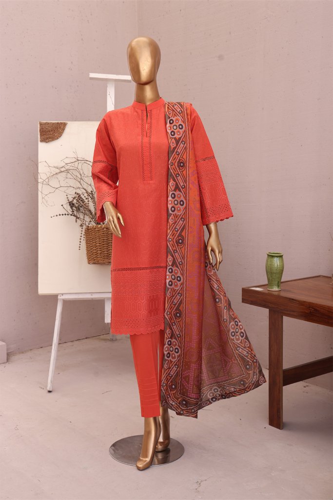 Heeriye Stitched Schiffli Shirt & Pants With Fancy Digital Printed Dupatta HER-005