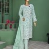 Pearl White Vol-3 Unstitched Digital Printed Lawn With Embroidered Front & 2 Side Scalloped Printed Voil Duppata PEA-024