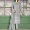 Pearl White Vol-3 Unstitched Digital Printed Lawn With Embroidered Front & 2 Side Scalloped Printed Voil Duppata PEA-025