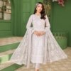 Vanilla Unstitched Dyed Embroidered Doriya Lawn With Exclusive Embroidered Bamber Chiffon Duppata VAN-004