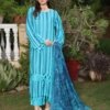 Mizka Unstitched dyed Slub Shirt With All Overe Schiffli With Sequins MONARCH Duppata MIZ-001