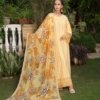 Mizka Unstitched dyed Slub Shirt With All Overe Schiffli With Sequins MONARCH Duppata MIZ-002