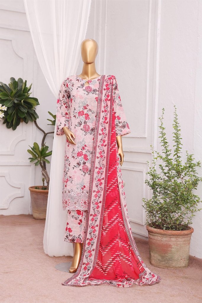 3D Daman Kari Unstitched - 3 Piece - Vol 4 - DAM-032