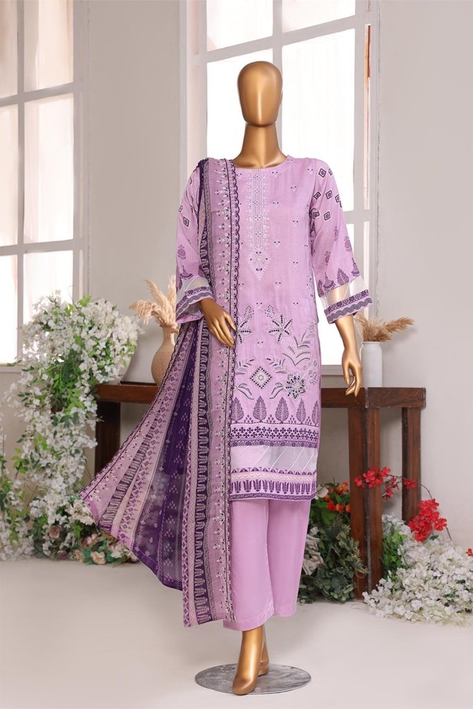 Pareesa Unstitched - 3 Piece - PAR-002