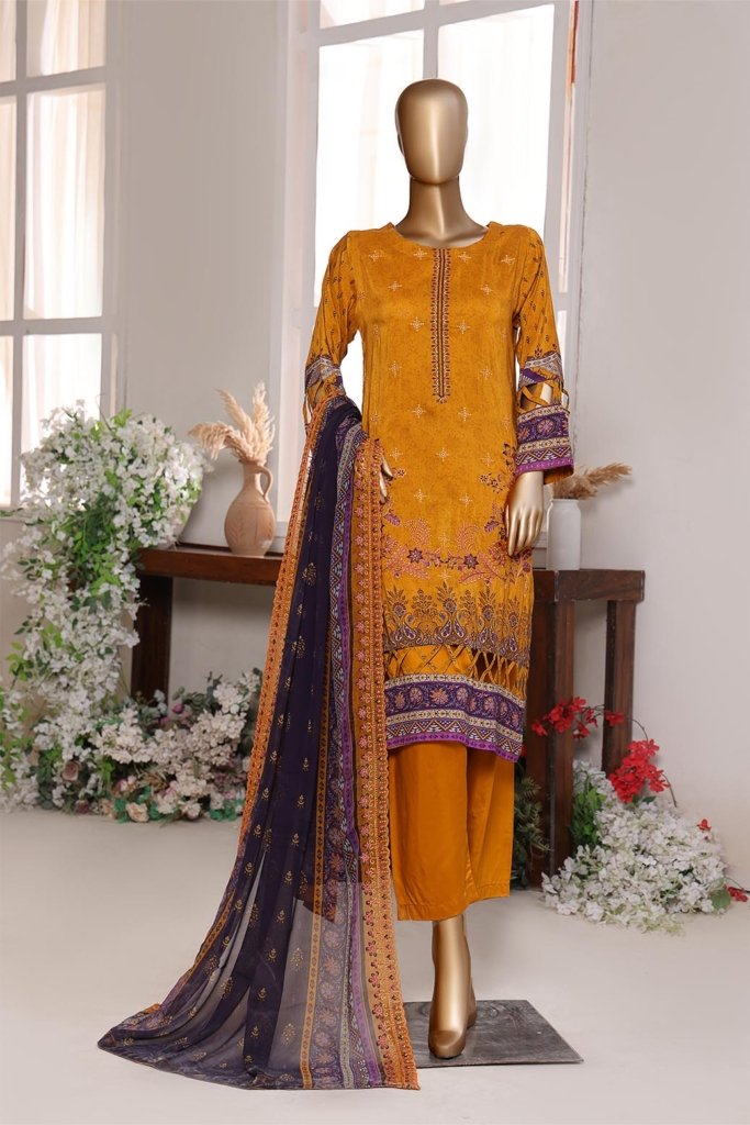 Pareesa Unstitched - 3 Piece - PAR-001