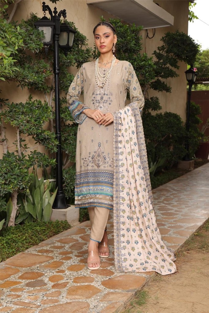 Kinara Doriya Unstitched - 3 Piece - KID-007