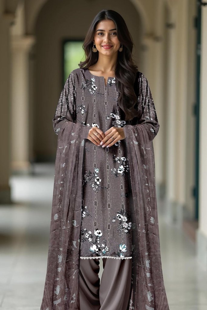 Dr Print Winter Unstitched - 3 Piece - Vol 1 - DPW-003