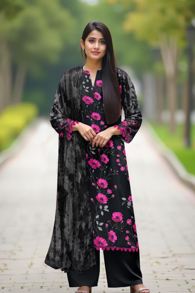 Dr Print Winter Unstitched - 3 Piece - Vol 1 - DPW-004