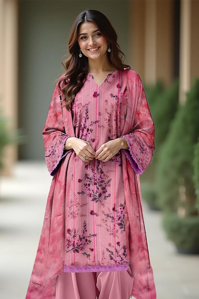 Dr Print Winter Unstitched - 3 Piece - Vol 1 - DPW-008
