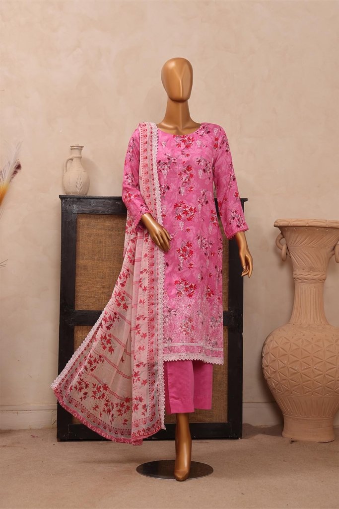 Diamond White Unstitched - 3 Piece - VOL-1 - DIA-004