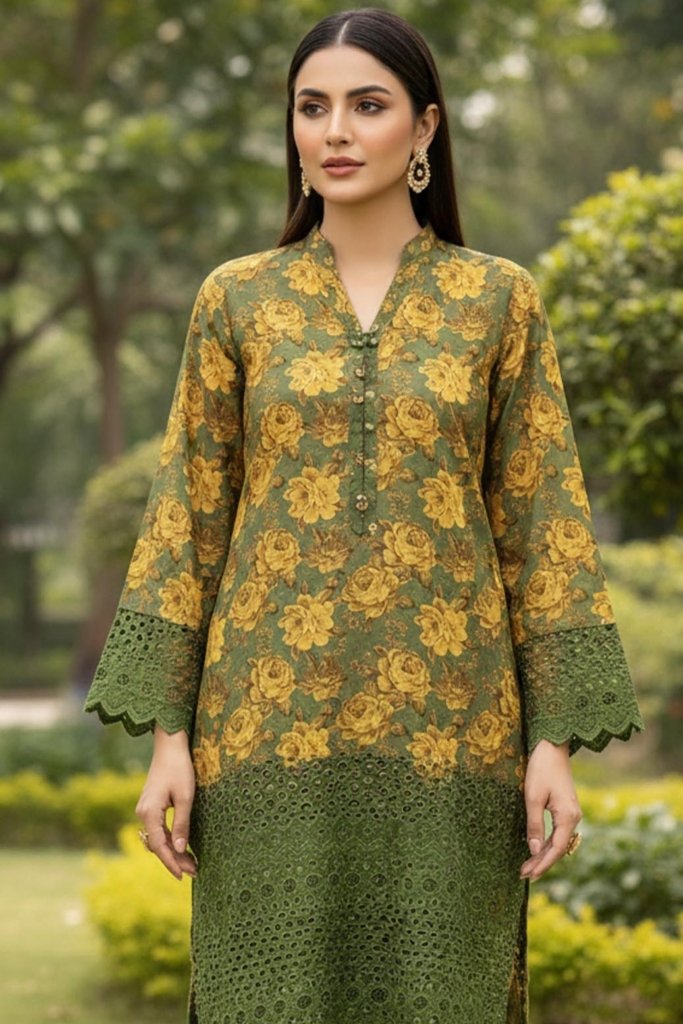 Oppulant Unstitched - 3 Piece - OPP-012