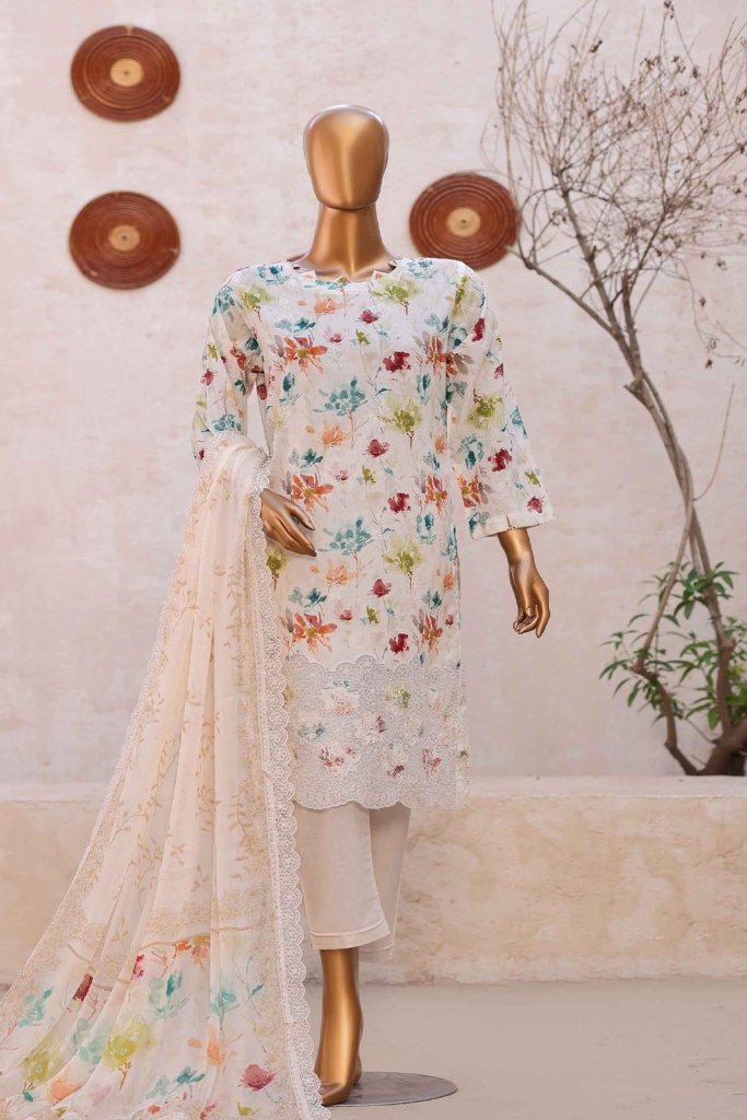 Simply White Unstitched - Vol-2 - 3 Piece - SIP-010