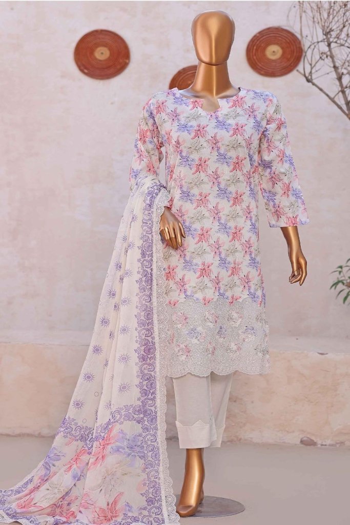 Simply White Unstitched - Vol-2 - 3 Piece - SIP-011