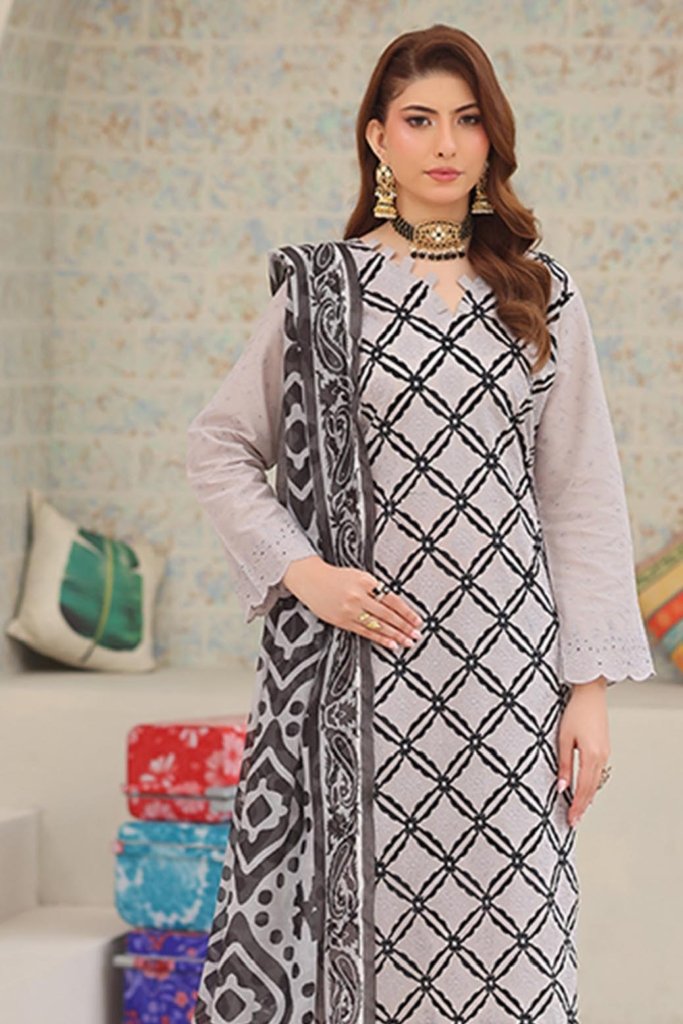 Dr Schiffli Unstitched - Vol 2 - 3 Piece - DRS-012