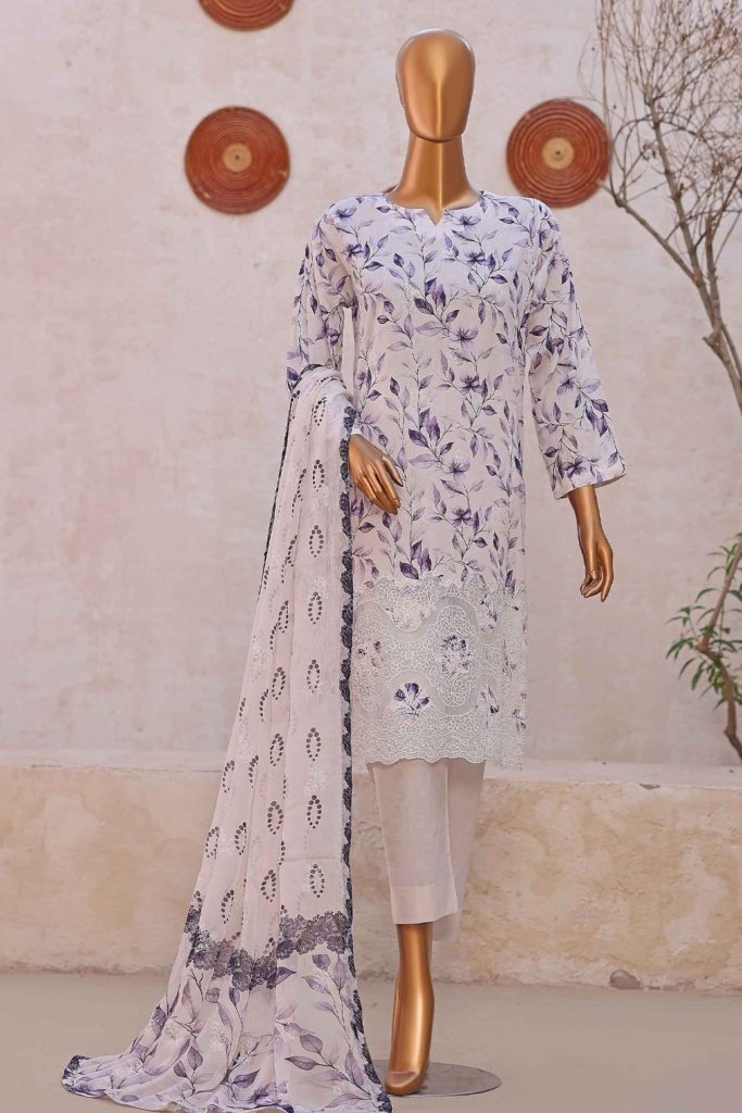 Simply White Unstitched - Vol-2 - 3 Piece - SIP-014