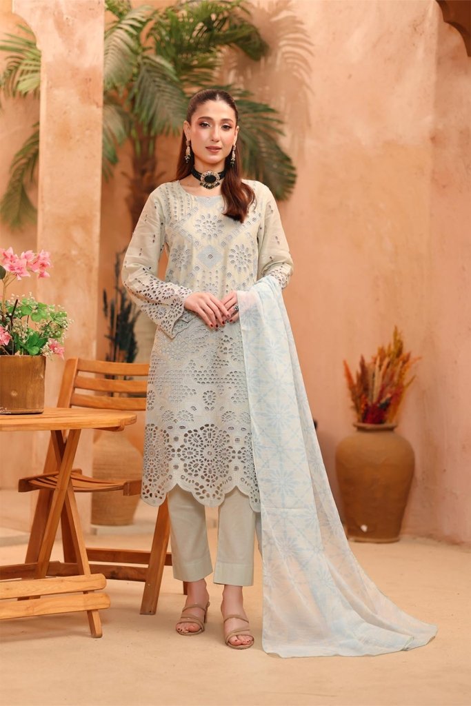 Dr Schiffli Unstitched - Vol 1 - 4 Piece - DRS-010