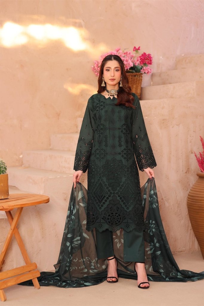 Dr Schiffli Unstitched - Vol 1 - 4 Piece - DRS-008