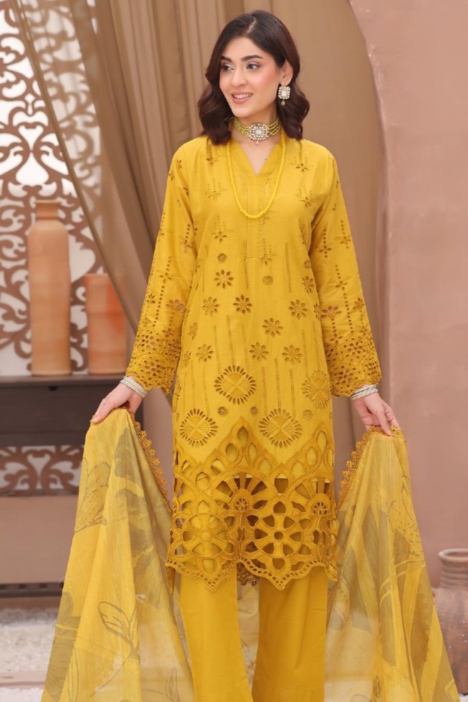 Dr Schiffli Unstitched - Vol 3 - 4 Piece - DRS-022