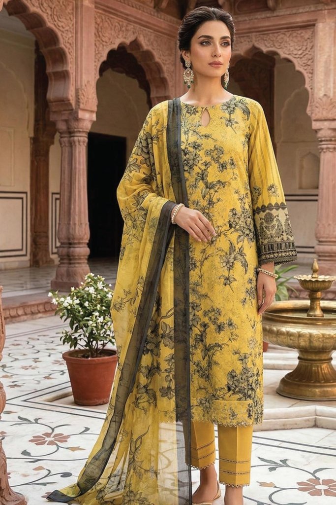 Dr Schiffli Unstitched - Vol 4 - 3 Piece - DRS-034