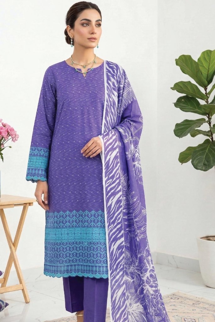 Dr Daily Wear Unstitched - 3 Piece - DDW-001