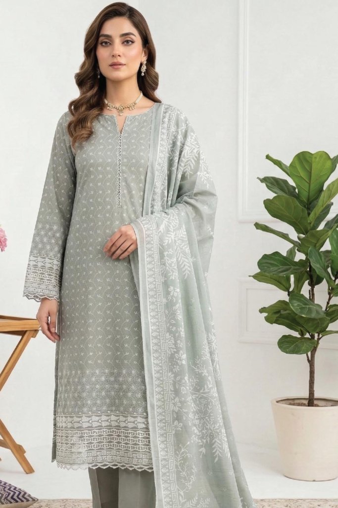 Dr Daily Wear Unstitched - 3 Piece - DDW-005