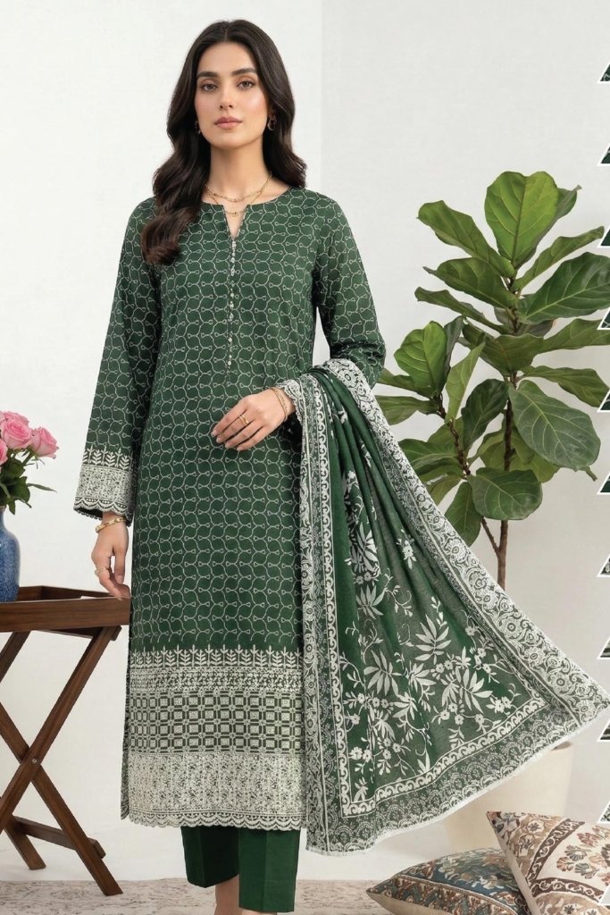 Dr Daily Wear Unstitched - 3 Piece - DDW-004