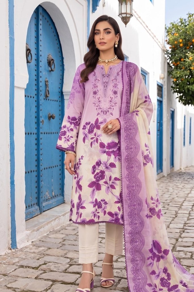 Rozana Unstitched - 3 Piece - ROZ-003