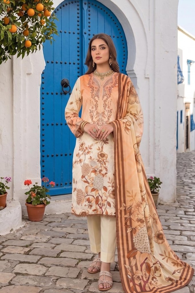 Rozana Unstitched - 3 Piece - ROZ-004