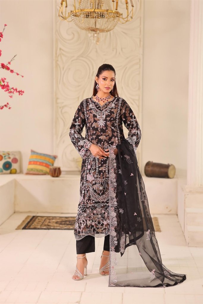 Mushkk Unstitched - 4 Piece - MUS-002
