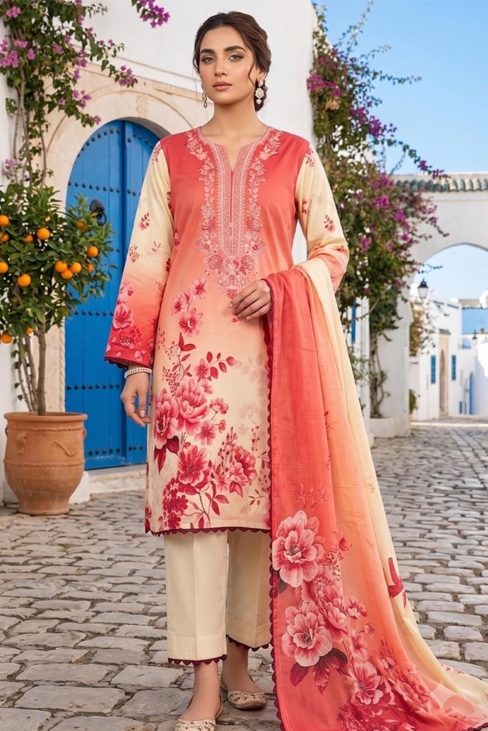 Rozana Unstitched - 3 Piece - ROZ-007