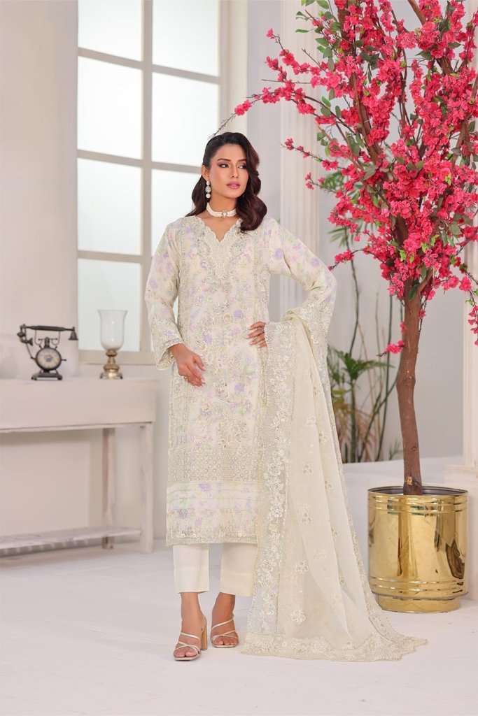 Mushkk Unstitched - 4 Piece - MUS-003